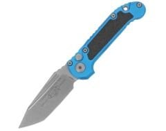 Microtech LUDT Gen III T/E Knife Blue Aluminum, Apocalyptic M390MK by Tony Marfione (1136-10APBL)