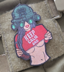 Keep Calm And Girl Morale Patch