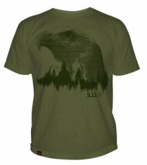 5.11 LOGO T S/S TREELINE YESIL T-SHIRT