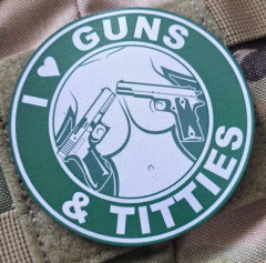 I Love Gun & Titties Patch