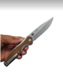 Smith & Wesson Cleft Spring Assist Folding Linerlock Tan