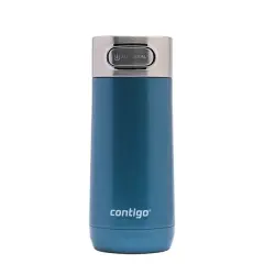Contigo Luxe Vakumlu Termos Matara Tek El Bas İç 360ml mavi